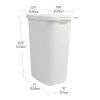 Mind Reader Slim Laundry Hamper with Lid, 60L Clothes Baskets, Premium Wicker Design, Plastic, 3-Pack, Black(White)