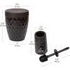 Mind Reader Trash Can and Toilet Brush Set, Bathroom Decor, Swivel Lid, Accessories, 8.75″ W x 11.25″ H, 2 Piece Set, Gray(Brown)