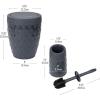 Mind Reader Trash Can and Toilet Brush Set, Bathroom Decor, Swivel Lid, Accessories, 8.75″ W x 11.25″ H, 2 Piece Set, Gray(Gray)