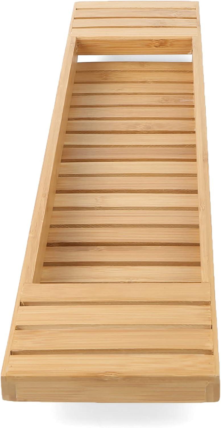 imageMind Reader Bath Mat Shower Mat Bathtub Mat Bathroom Accessory Wood Rayon from Bamboo 235quotL x 165quotW x 04quotH BrownBrown