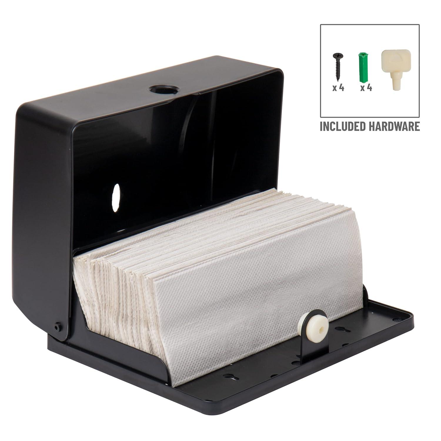 imageMind Reader Paper Towel Dispenser Paper Towel Holder Wall Mount Restroom 1025quotL x 375quotW x 8quotH Set of 3 Black