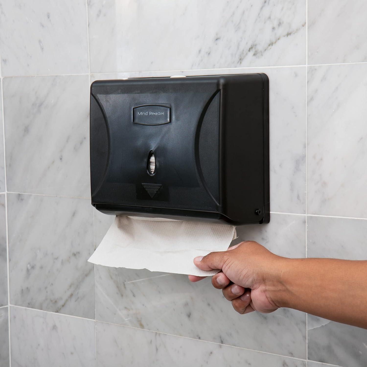 imageMind Reader Paper Towel Dispenser Paper Towel Holder Wall Mount Restroom 1025quotL x 375quotW x 8quotH Set of 3 Black