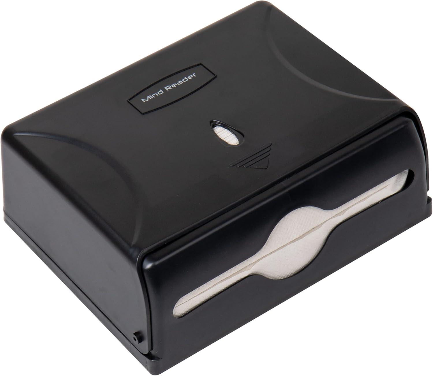 imageMind Reader Paper Towel Dispenser TriFold Towel Holder Restroom Wall Mount Bathroom 1025quotL x 375quotW x 8quotH BlackBlack