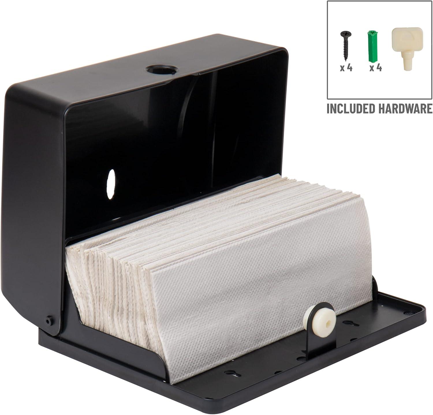 imageMind Reader Paper Towel Dispenser TriFold Towel Holder Restroom Wall Mount Bathroom 1025quotL x 375quotW x 8quotH BlackBlack