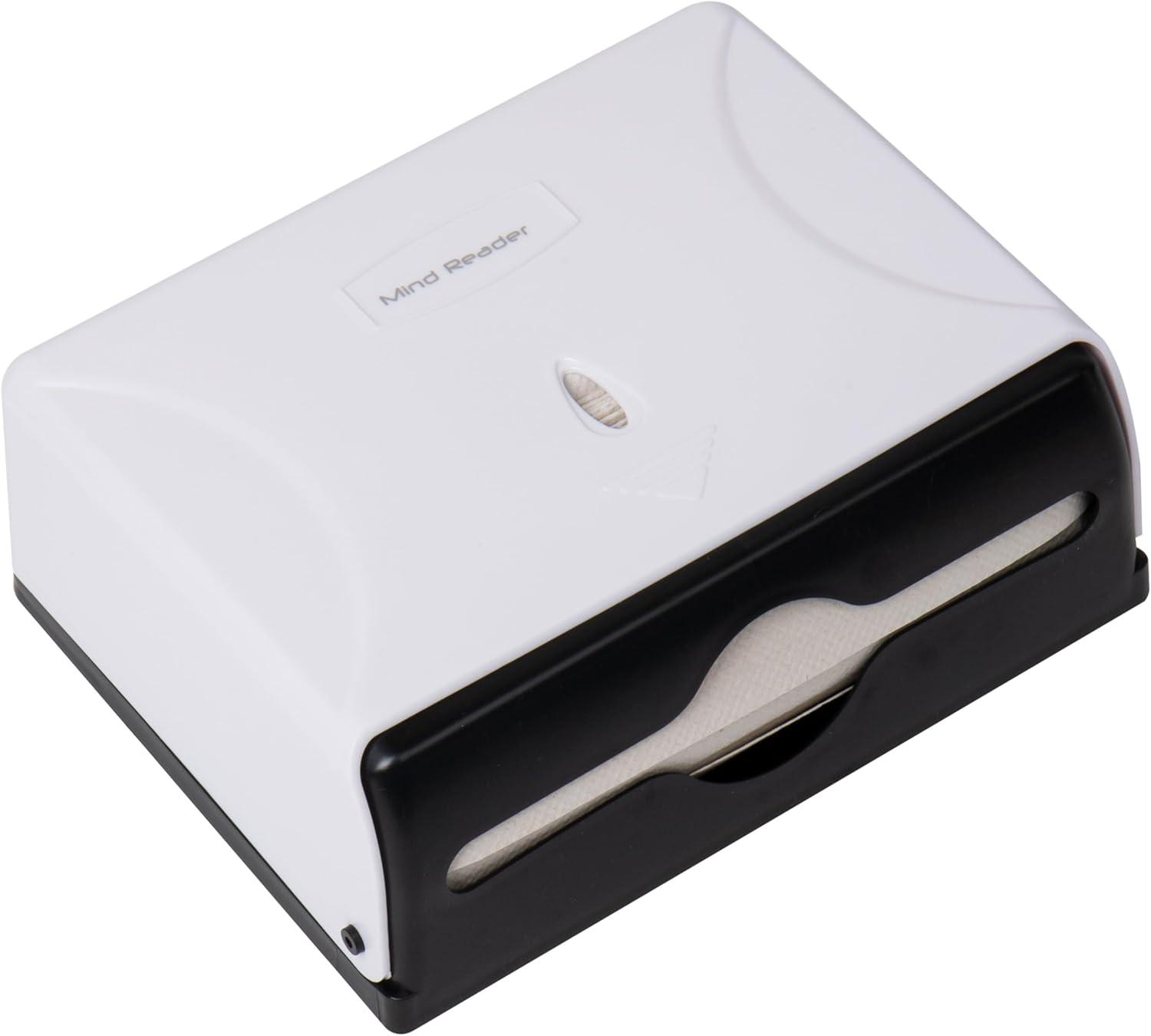 imageMind Reader Paper Towel Dispenser TriFold Towel Holder Restroom Wall Mount Bathroom 1025quotL x 375quotW x 8quotH BlackWhite