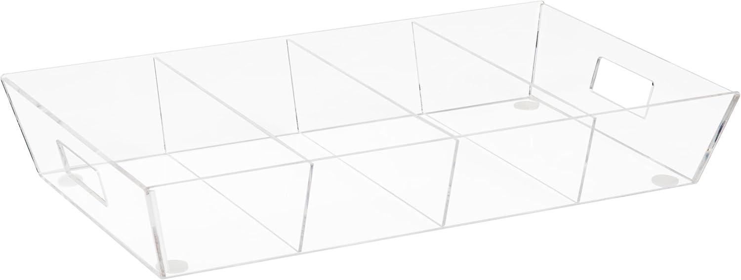 imageMind Reader Snack Tray Countertop Organizer Snack Tray Pantry Breakroom Kitchen 1925quot L x 113quot W x 33quot H ClearClear