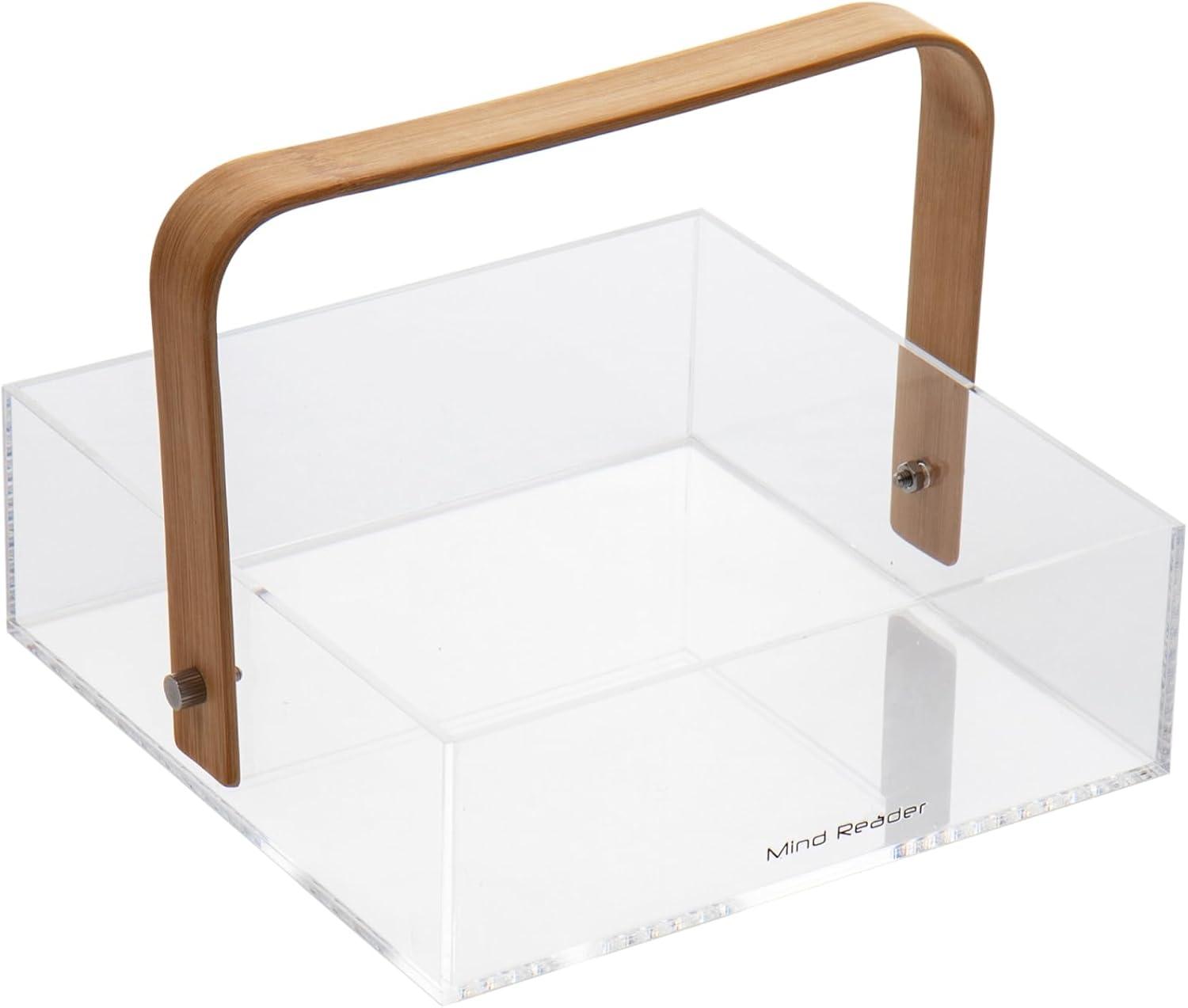 imageMind Reader Tea Bag Organizer Tea Station Countertop Storage Acrylic 625quot L x 9quot W x 55quot H BrownNakin Holder