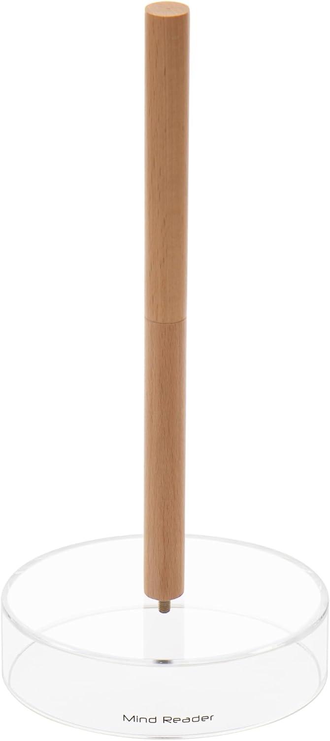 imageMind Reader Tea Bag Organizer Tea Station Countertop Storage Acrylic 625quot L x 9quot W x 55quot H BrownPaper Towel Holder