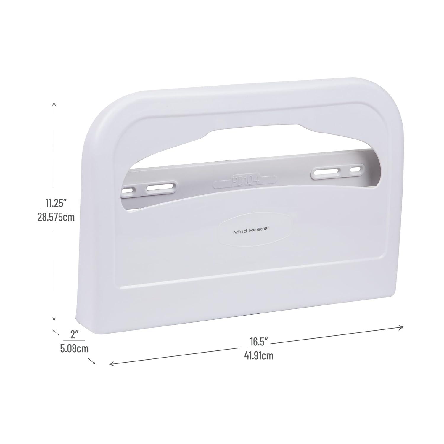 imageMind Reader Toilet Seat Cover Dispenser Set of 2 Wall Mount Restroom Bathroom Plastic 165quot L x 1125quot W x 2quot H White