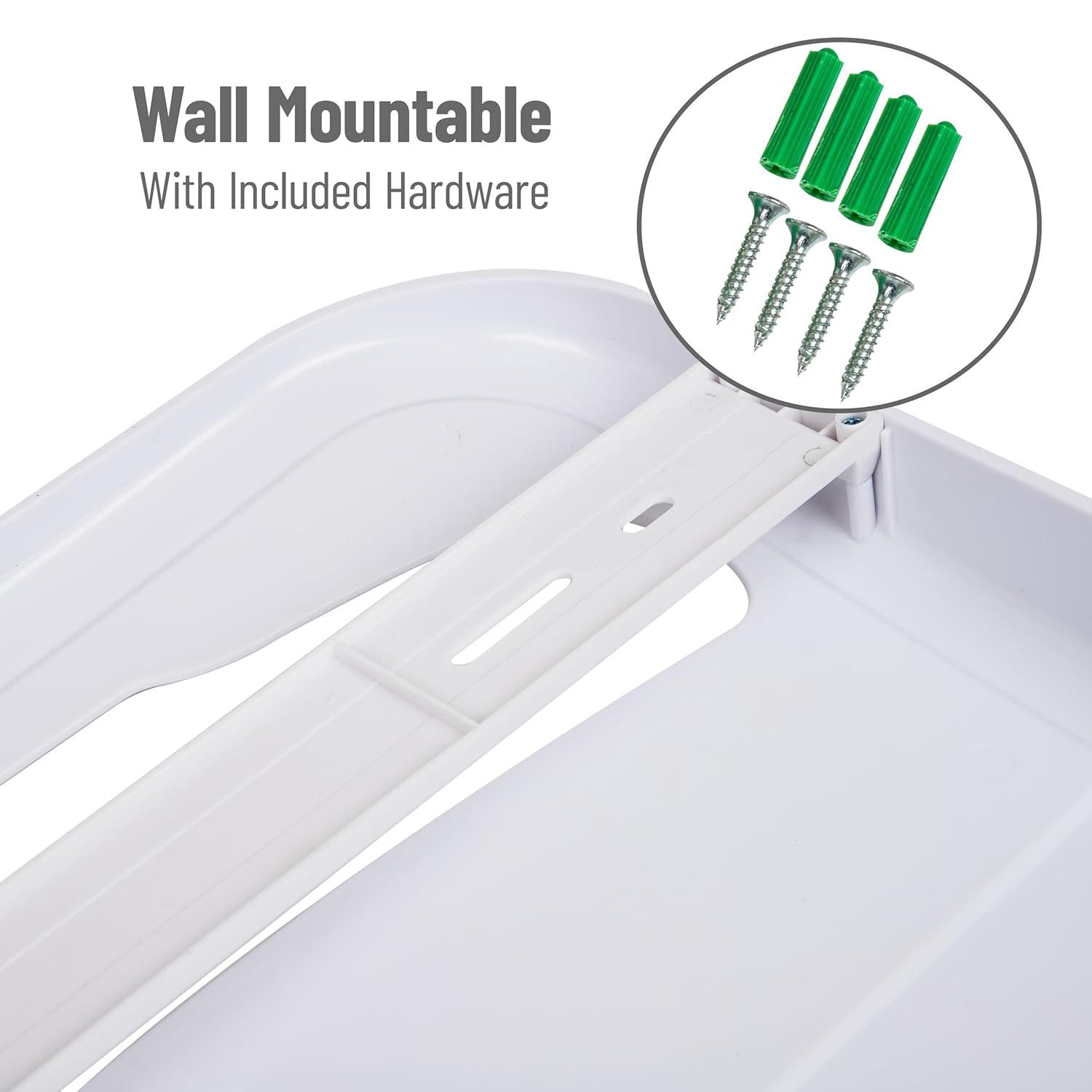 imageMind Reader Toilet Seat Cover Dispenser Set of 2 Wall Mount Restroom Bathroom Plastic 165quot L x 1125quot W x 2quot H White