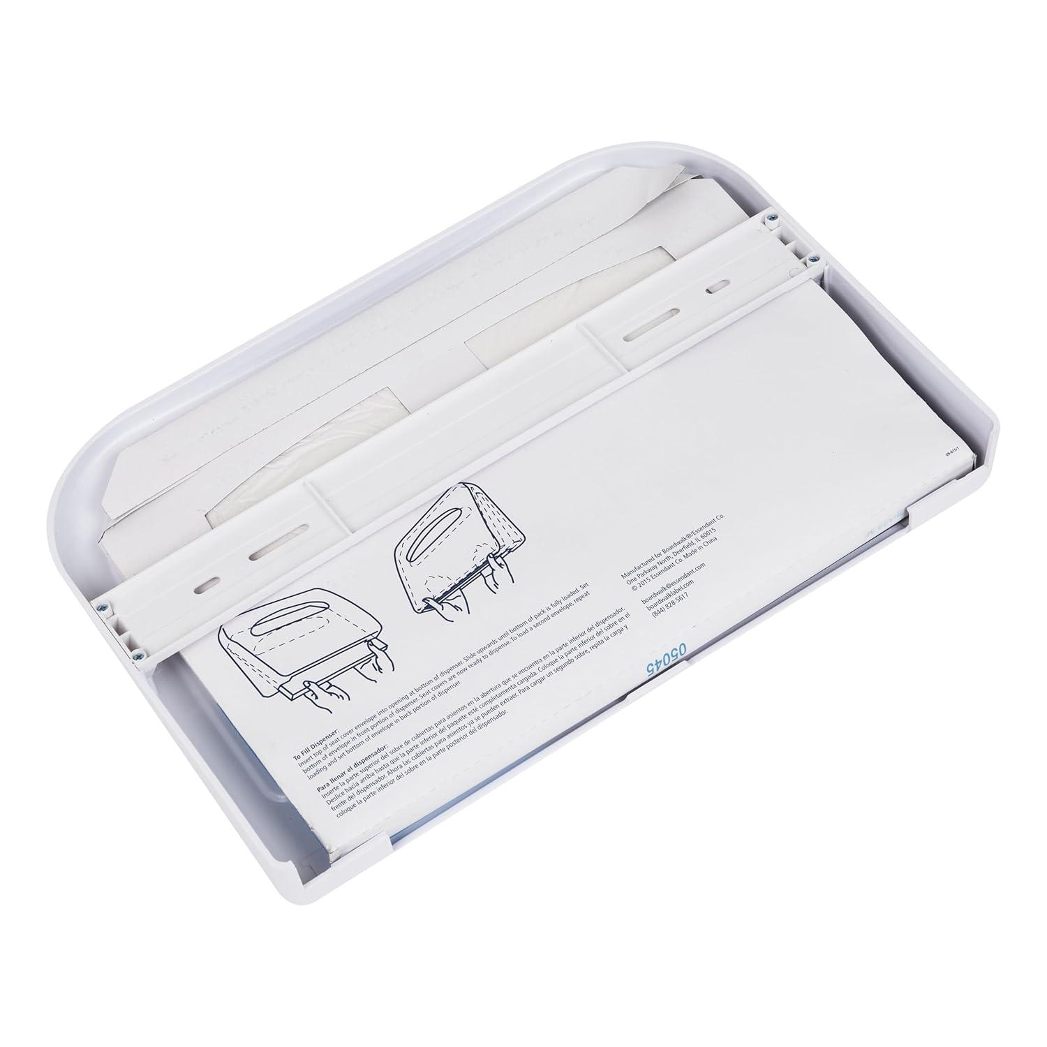 imageMind Reader Toilet Seat Cover Dispenser Set of 2 Wall Mount Restroom Bathroom Plastic 165quot L x 1125quot W x 2quot H White