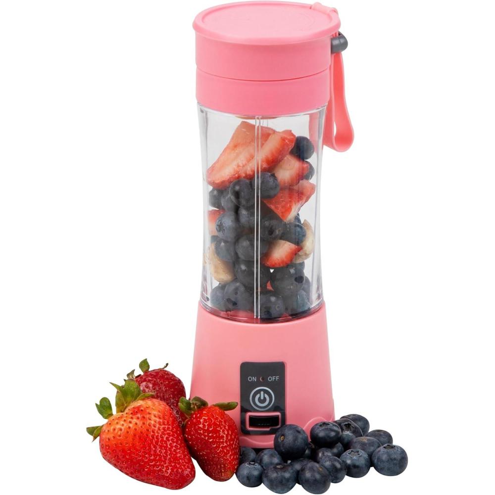 imageMind Reader Blender Rechargeable Personal Juicer USBPowered Portable Handheld Smoothie 3125quotL x 3125quotW x 9quotH PinkPink
