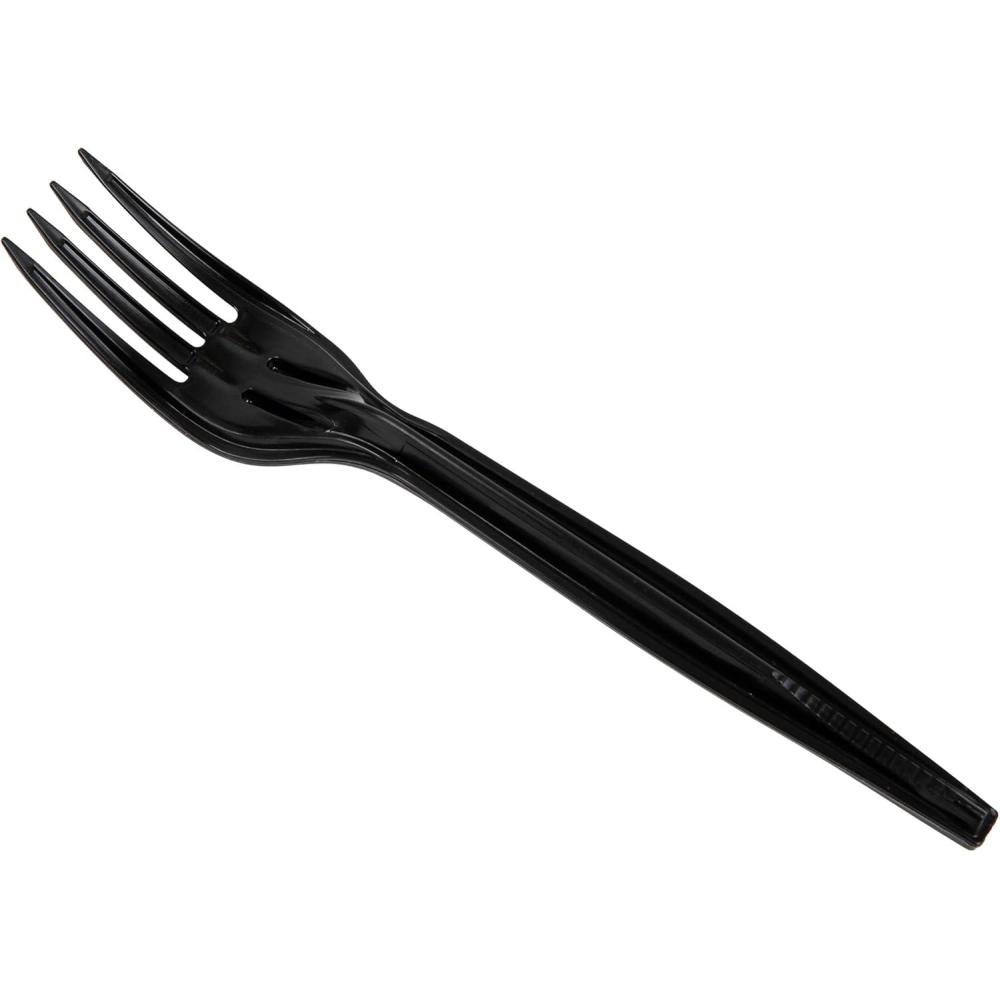 imageMind Reader Fork Refill for CUTDISPBKBLK Plastic Utensils Restaurant Breakroom 625quot L x 087quot W x 075quot H 100 pcs Black