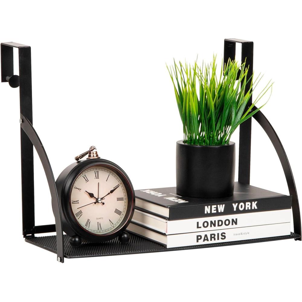 imageMind Reader Hanging Cubicle Shelf Organizer Cubicle Shelf for Office Supplies Plants and Decor Easy to Install Metal Black