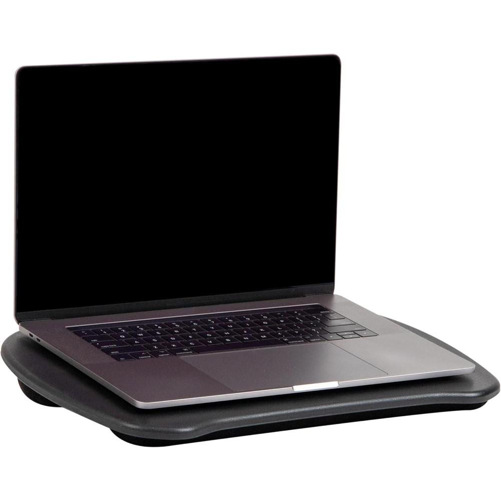 imageMind Reader Lap Desk Laptop Stand Bed Desk Couch Lap Table Cushion Portable Dorm Plastic 17quotL x 125quotW x 25quotH Black