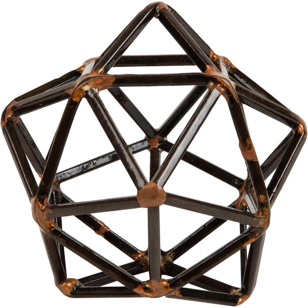 imageMind Reader Metal Geometric Sculpture Modern Office Decoration Home Decor Metal Black