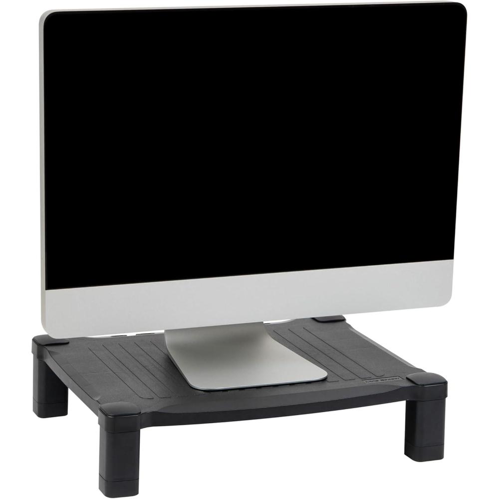 imageMind Reader Monitor Stand Height Adjustable Desktop Organizer Laptop Riser Office 1725quotL x 1325quotW x 4quotH BlackMonitor Stand