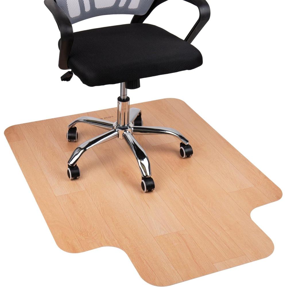 imageMind Reader Office Chair Mat for Hardwood Floors Under Desk Floor Protector Rolling PVC 355quot L x 4750quot W x 00625quot H Woodtone