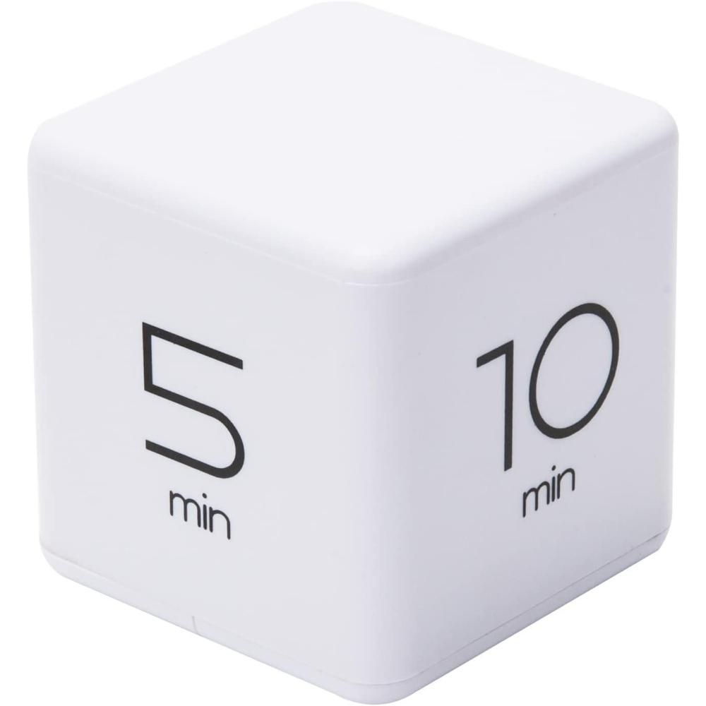 imageMind Reader Productivity Timer Kitchen Timer Egg Timer Kids Timer Digital Cube Plastic 255quot L x 255quot W x 255quot H WhiteWhite