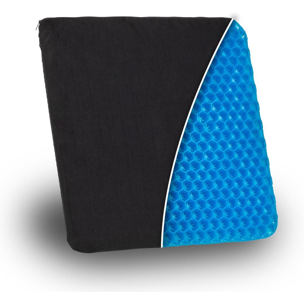 imageMind Reader Seat Cushion with Gel Core Ergonomic Pressure Relief for Tailbone Hip Coccyx ampamp Sciatica Pain Office Car Wheelchair Black