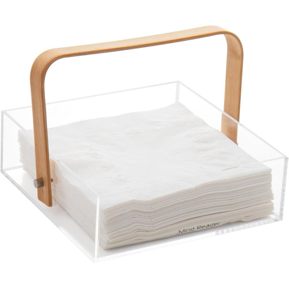 imageMind Reader Tea Bag Organizer Tea Station Countertop Storage Acrylic 625quot L x 9quot W x 55quot H BrownNakin Holder