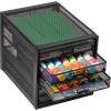 Mind Reader 10-Drawer Desk Organizer for Office Supplies, Crafts, Mail Sorting & More, Metal Mesh, 10.75″L x 14″W x 21.25″H, Black(Black 5 Drawer)