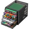 Mind Reader 10-Drawer Desk Organizer for Office Supplies, Crafts, Mail Sorting & More, Metal Mesh, 10.75″L x 14″W x 21.25″H, Black(Black 5 Drawer)