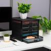 Mind Reader 10-Drawer Desk Organizer for Office Supplies, Crafts, Mail Sorting & More, Metal Mesh, 10.75″L x 14″W x 21.25″H, Black(Black 5 Drawer)