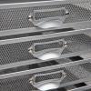 Mind Reader 10-Drawer Desk Organizer for Office Supplies, Crafts, Mail Sorting & More, Metal Mesh, 10.75″L x 14″W x 21.25″H, Black(Silver 10 Drawer)