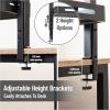 Mind Reader 2-Tier Desk Organizer with Clamp, Accessory Shelf for Office or Gaming, Office, Metal, Black