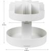 Mind Reader 2-Tier Snack Carousel, Countertop Organizer, Snack Tray, Breakroom, Kitchen, 14.25″L x 14.25″W x 14″H, White