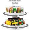 Mind Reader 2-Tier Snack Carousel, Countertop Organizer, Snack Tray, Breakroom, Kitchen, 14.25″L x 14.25″W x 14″H, White