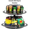 Mind Reader 2-Tier Snack Carousel, Countertop Organizer, Snack Tray, Breakroom, Kitchen, Black
