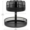 Mind Reader 2-Tier Snack Carousel, Countertop Organizer, Snack Tray, Breakroom, Kitchen, Black