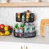 Mind Reader 2-Tier Snack Carousel, Countertop Organizer, Snack Tray, Breakroom, Kitchen, Black