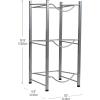 Mind Reader 5 Gallon Water Jug Stand, Water Bottle Holder, Water Cooler Stand, Rack, Metal, 13.5″L x 13.5″W x 28.75″H, Silver(3 Tier)