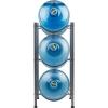 Mind Reader 5 Gallon Water Jug Stand, Water Bottle Holder, Water Cooler Stand, Rack, Metal, 13.5″L x 13.5″W x 28.75″H, Silver(3 Tier)