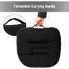 Mind Reader Air-Cloud Booster Seat Cushion for Office, Car, Wheelchair, Support Pillow with Carry Handle, Black