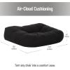 Mind Reader Air-Cloud Booster Seat Cushion for Office, Car, Wheelchair, Support Pillow with Carry Handle, Black