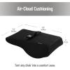 Mind Reader Air-Cloud Lumbar Cushion, Ergonomic Memory Foam Back Support Pillow for Office Chairs, Recliners, and Car Seats, Chiropractor-Recommended, Gray(Black)
