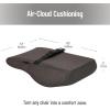 Mind Reader Air-Cloud Lumbar Cushion, Ergonomic Memory Foam Back Support Pillow for Office Chairs, Recliners, and Car Seats, Chiropractor-Recommended, Gray(Grey)
