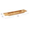 Mind Reader Bathtub Tray, Shower Organizer, Bathroom Accessory, Rayon from Bamboo, 27.5″ L x 5.75″ W x 1.75″ H, Set of 2, Brown