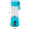 Mind Reader Blender, Rechargeable Personal Juicer, USB-Powered, Portable, Handheld, Smoothie, 3.125″L x 3.125″W x 9″H, Pink(Blue)