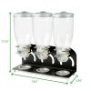Mind Reader Cereal Dispenser, Triple Canister, Cereal Station, Countertop Space Saver, Snack, 17″ L x 5.5″ W x 22.5″ H, Black
