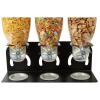 Mind Reader Cereal Dispenser, Triple Canister, Cereal Station, Countertop Space Saver, Snack, 17″ L x 5.5″ W x 22.5″ H, Black