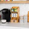 Mind Reader Coffee Condiment Station, Countertop Organizer, Coffee Bar, Rayon from Bamboo, 6.5″L x 6.5″W x 15″H, Brown(Brown)