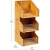 Mind Reader Coffee Condiment Station, Countertop Organizer, Coffee Bar, Rayon from Bamboo, 6.5″L x 6.5″W x 15″H, Brown(Brown)
