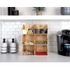 Mind Reader Coffee Pod Condiment Station, Countertop Organizer, Kitchen, Rayon from Bamboo, 13″ L x 6.25″ W x 15.25″ H, Brown(Brown)