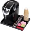 Mind Reader Coffee Station Serving Tray, 7 Pod Capacity Countertop Organizer, Storage, 17.5″ L x 13.25″ W x 1.25″ H, Single, Black(Black)