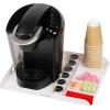 Mind Reader Coffee Station Serving Tray, 7 Pod Capacity Countertop Organizer, Storage, 17.5″ L x 13.25″ W x 1.25″ H, Single, Black(White)